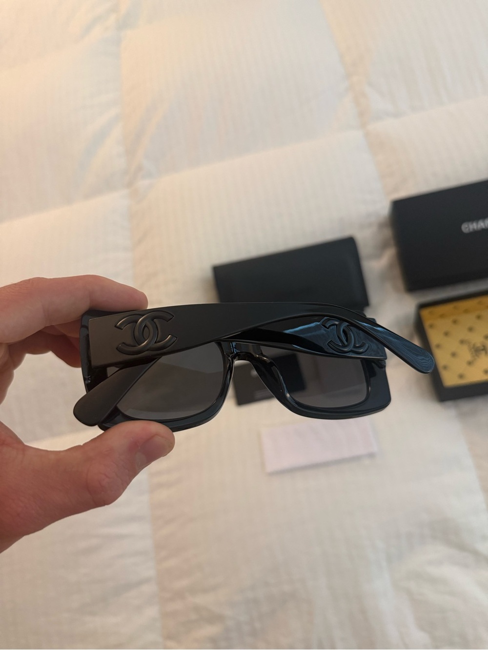 Chanel Black Square Sunglasses - Iconic Designer Women’s Shades - Picture 6 of 8